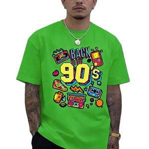 เสื้อยืดกราฟิกย้อนยุคยุค 90 สำหรับผู้ชาย เสื้อยืดสไตล์เรโทรวินเทจลายเครื่องเล่นบูมบ็อกซ์และเกมอาร์เคด ให้ความรู้สึกคิดถึง  เสื้อยืดโอเวอร์ไซส์ผ้าฝ้ายแขนสั้น สตรีทแวร์ เสื้อยืดลำลอง - Product Image 3