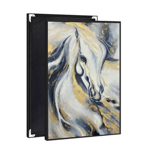 UNIART <span class=keywords><strong>cheval</strong></span> <span class=keywords><strong>blanc</strong></span> peint à la main tête <span class=keywords><strong>de</strong></span> <span class=keywords><strong>cheval</strong></span> portrait art mural <span class=keywords><strong>peinture</strong></span> à l'huile linéaire <span class=keywords><strong>cheval</strong></span> aux cheveux blancs <span class=keywords><strong>peinture</strong></span> à l'huile à la main - Product Image 1