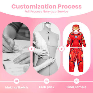 Conjunto de Pijama de Manga Larga de <span class=keywords><strong>Iron</strong></span> <span class=keywords><strong>Man</strong></span> para Niños Pequeños, en Existencia, para Ocasiones Temáticas - Product Image 2