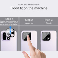 Film de protection d'objectif d'appareil photo en verre trempé transparent noir 9H HD pour OnePlus 15 / Ace6 / 6T / Turbo 6 6V