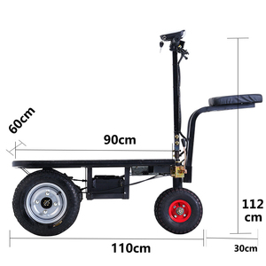 Çıkarılabilir koltuk Rideable taşıma arabası ile endüstriyel depo ağır elektrikli sepeti 4 tekerlekli Platform kargo sepeti - Product Image 4