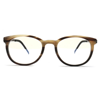 Monture de lunettes haut de gamme en corne de buffle véritable, faite à la main, couleur unie, pour hommes et femmes, marron, logo personnalisable