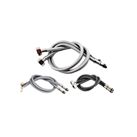 Tuyau d'arrivée d'eau en acier inoxydable tressé, anti-fuite et résistant à la corrosion, à embout pointu, pour robinet de lavabo de cuisine à tête unique