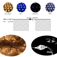Guirlande Lumineuse Rideau LED 3Mx2M, Lumières Féeriques en Filet pour Mariage Extérieur Intérieur, Fêtes, Noël, Décoration de Célébration