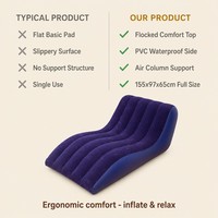 Canapé gonflable d'extérieur en flocage, tente de camping, matelas de maison, matelas paresseux, portable transfrontalier, rangement, design moderne et simple