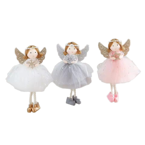 Ornamen Boneka Malaikat Gadis Natal Cantik, Hiasan Peri Berrok untuk Pohon Natal, Pesta Tahun Baru - Product Image 6
