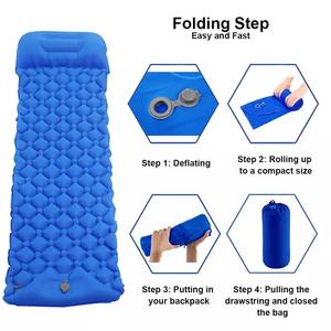 <span class=keywords><strong>Matelas</strong></span> pneumatique <span class=keywords><strong>gonflable</strong></span> automatique 1-2 personnes en PVC imperméable avec oreiller et pompe externe – Confort optimal, compact pour le camping - Product Image 3
