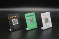 Support d'affichage NFC sans contact personnalisable en PVC 13,56 MHz avec code QR pour les avis Google, support sans contact étanche