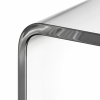Tabouret en acrylique gaufré PC, banc transparent massif, siège de décoration intérieure, taille personnalisée