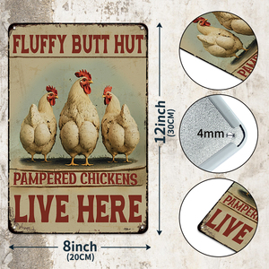 Juego de Letreros Metálicos Divertidos para <span class=keywords><strong>Gallinero</strong></span> - Placa de Bienvenida Rústica para Casa de Campo y Decoración Humorística para Pared - Product Image 4