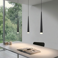 Nouvelle conception nordique créative, lampe suspendue en aluminium LED de forme conique pour la décoration de la maison et du bureau