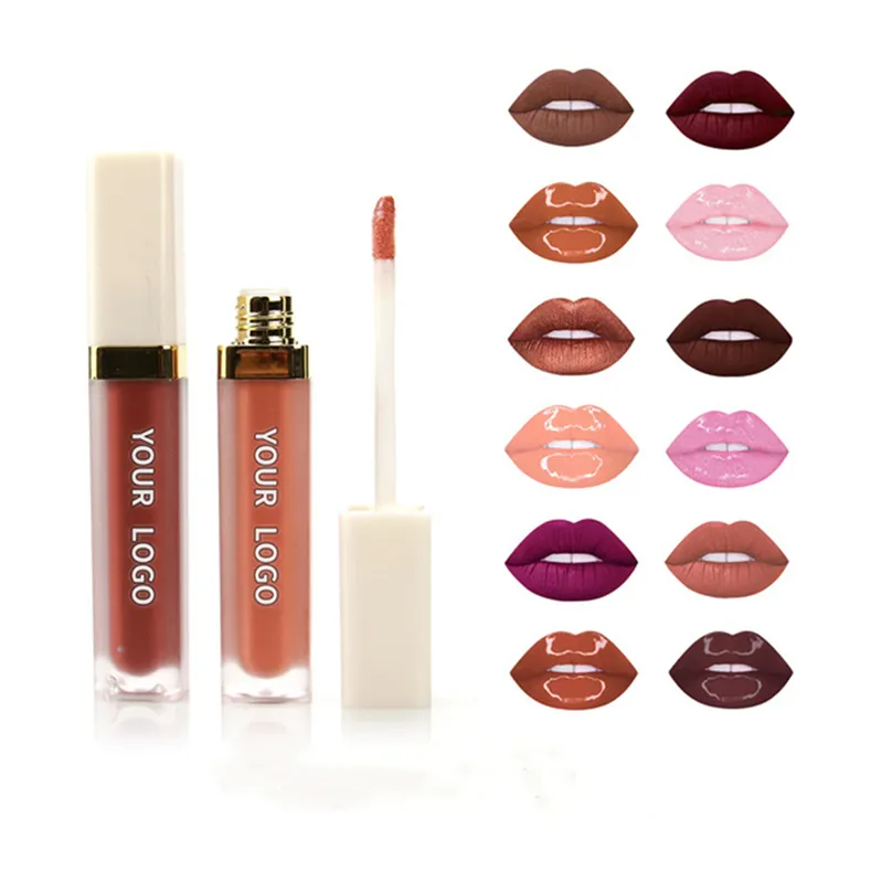 Makeup lip glaze moisturizing long lasting private brand Chinese supplier matte glitter nude lip gloss