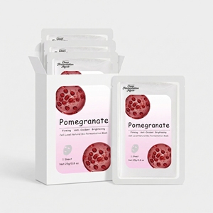 Maschera Viso al Melograno Fermentato con Etichetta Privata Personalizzata OEM Senza Conservanti Naturale Illuminante Idratante Maschera in Foglio per la Cura della Pelle - Product Image 1
