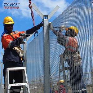Hot Sale High Security <strong>Border</strong> Fence Hot Dipped Galvanized Welded Steel Wire Mesh Panels 358 Prison Fence Anti Climbing <strong>Fencing</strong> - Product Image 2