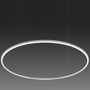 Accesorio de iluminación lineal circular LED de 3 pies, instalación de proyecto, lámpara colgante circular, lámpara de araña, anillo de luz, luminaria redonda - Product Image 5