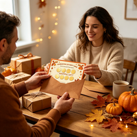 Individuelles Thanksgiving-Rubbelkarten-Set Großhandel Überraschungs-Partykarten Familien-Herbst-Dankesgivings-Spiel Geschenkset