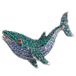 Broche de Metal Decorativo con Cristal en Forma de Ballena, Diseño Creativo y Lindo 2025, Broche de Perla con Diseño de Animal Marino, Joyería de Moda - Product Image 3