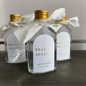 Etichetta Personalizzata per Bottiglia di Succo Nuziale Zamzam, Adesivo Personalizzato a Forma di Arco, 50 Pezzi, Ecologico, Impermeabile, in PVC Durevole, per Fidanzamento - Product Image 4