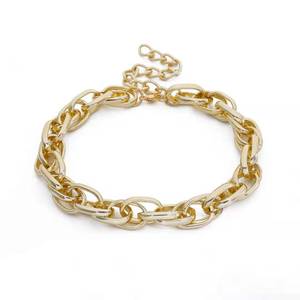 European American Punk Retro Chunky Chain <b>Choker</b> Geometric Necklace For Women Party Zinc Alloy Gold <b>Silver</b> Color Yiwu Origin - Product Image 4