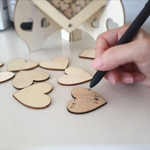 Elegante legno inciso che desidera <span class=keywords><strong>il</strong></span> <span class=keywords><strong>libro</strong></span> degli ospiti dell'albero 100 cuori vuoti per matrimoni Baby shower scatole artigianali cartelli da parete - Product Image 6