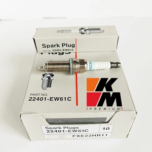 <span class=keywords><strong>KM</strong></span> Premium Auto Parts Bujía de platino de iridio doble 22401-EW61C FXE22HR11 Compatible con <span class=keywords><strong>Nissan</strong></span> Pathfinder NV200 Patrol - Product Image 1