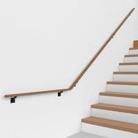 Kit de supports de main courante pivotants à 90 degrés, en acier robuste, réglables, pour montage mural, pour escaliers en bois