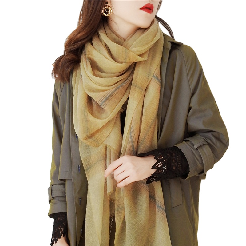 2020 новый продукт высокое качество желтый женский стиль легкий шарф
