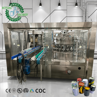 Ligne de remplissage entièrement automatique pour canettes en aluminium 8000 CPH, capacité 0-500 ml, avec machine de scellage pour usine de remplissage de boissons énergisantes