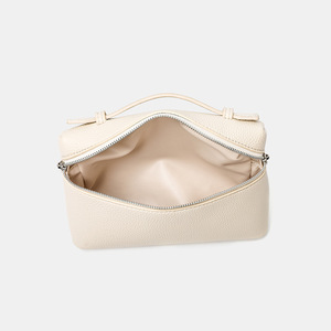 Bolsa de almuerzo L19 de PU con patrón de lichi, estilo urbano y sencillo, con cremallera y correa única, novedad 2025, directo de fábrica - Product Image 4