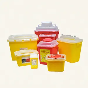 Laboratuvar hastane sarı plastik parçalar konteyner için tıbbi keskin bin malezya standart