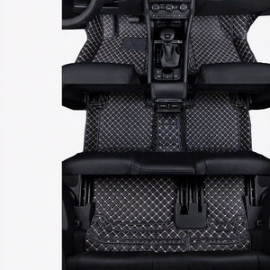 Alfombrillas de cuero para coche Skoda <span class=keywords><strong>Kodiaq</strong></span> 2016 2017 2018 2019 2020 2021 7 asientos 3 filas alfombra asiento pie cubierta <span class=keywords><strong>2022</strong></span> 2023 2024 2025 - Product Image 1