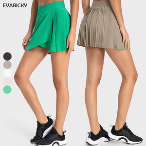 Großhandel Womens Athletic 2 in 1 Plissee Yoga Rock Hochwertige elastische Taille Band Innen tasche Design Tennis röcke für Frauen - Product Image 1