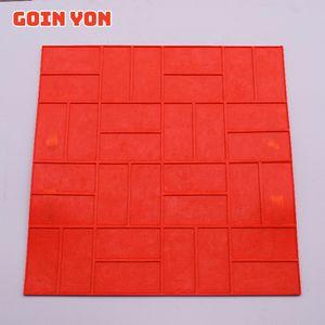 GOINYON Nouveaux modèles de moules à <span class=keywords><strong>béton</strong></span>, tapis d'estampage pour sols en ciment, motifs de pavés en bois, caoutchouc personnalisé - Product Image 2