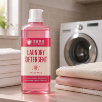 Lessive liquide en verre rose à paroi droite, parfum longue durée, fraîcheur, produits de nettoyage