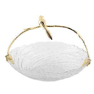 Plateau à fruits en verre tourbillonné de luxe léger, conteneur de rangement, ornement de bureau, décoration personnalisée pour la maison, le bureau, le salon, cadeau - Product Image 6