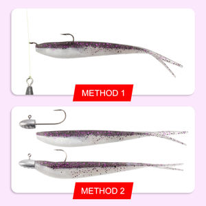 Spinpoler Soft Swimbait 2 "3" 4 "Leurre de pêche Jerk Shad Minnow <span class=keywords><strong>Drop</strong></span> <span class=keywords><strong>Shot</strong></span> Leurre Queue Fourchue Appât Double Couleur Shad Bass Trout - Product Image 5