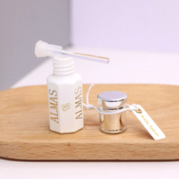 Flacon roll-on en verre pour parfum Attar, 3ml, 6ml, 12ml, flacon octogonal noir et blanc avec boîte