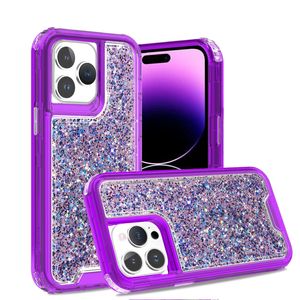 Funda de teléfono de lujo con purpurina 3 en 1 para <span class=keywords><strong>IPhone</strong></span> 14 15 Pro Max 16 17 AIR 360, funda protectora a prueba de golpes, Fundas para IPhones - Product Image 3