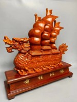 2025 Design traditionnel meubles de maison chinois Feng Shui Sculpture Zhaocai Dragon Statue pour salon chambre voilier Statue