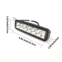 Barre d'éclairage de travail à LED Support en acier inoxydable 18W 4000 Lumens 6500K IP68 Étanche 24V Offroad 4x4 Trucks Jeeps Engineering