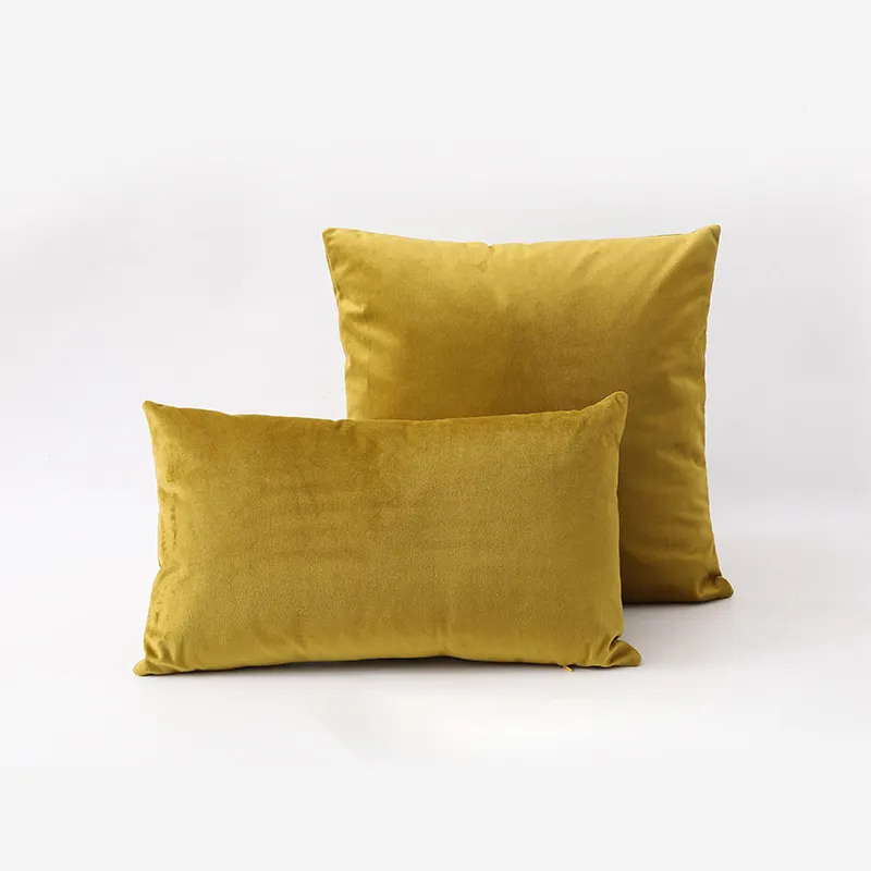 High quality luxury velvet pillow covers 20x20 inch velvet pillow cover white and gold