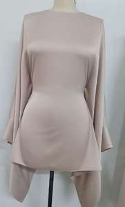 Conjunto de Dos Piezas de Rayón con Tie-Dye Modesto para Mujeres Musulmanas YXO022 EVE, Mangas Largas Acampanadas hasta el Suelo, Pantalones Tipo Túnica de Manga Larga, Antiestático, ODM - Product Image 4