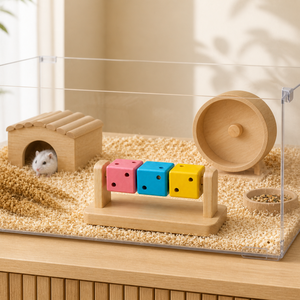 <span class=keywords><strong>Cubo</strong></span> de Diversión para Hámster, Juguete de <span class=keywords><strong>Madera</strong></span> para Masticar, Modelo Cuadrado Golden Nest D192, Hecho de <span class=keywords><strong>Madera</strong></span> Sólida, Colorido, Guangdong, 114g - Product Image 6