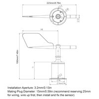 Sensores de Dirección de Viento con Certificado CE para Monitoreo Meteorológico en Exteriores, Entrada de 9-30 V, Salida de 0-5 V, 4-20 mA, RS485 Modbus
