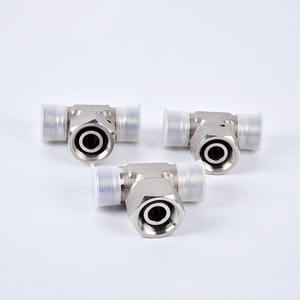Raccord en T réducteur AC/<span class=keywords><strong>AD</strong></span> pour tuyau hydraulique, joint <span class=keywords><strong>de</strong></span> transition conique dense pour tuyau d'huile hydraulique - Product Image 3
