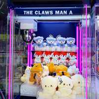 Machine de jeu d'arcade à grue à pinces métalliques à monnayeur avec garantie d'un an pour parcs d'attractions et centres commerciaux