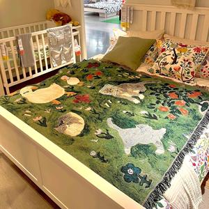 <span class=keywords><strong>Tapisserie</strong></span> d'art style INS et peinture à l'huile, couverture tricotée pour canapé, tapis, décoration murale - Product Image 2
