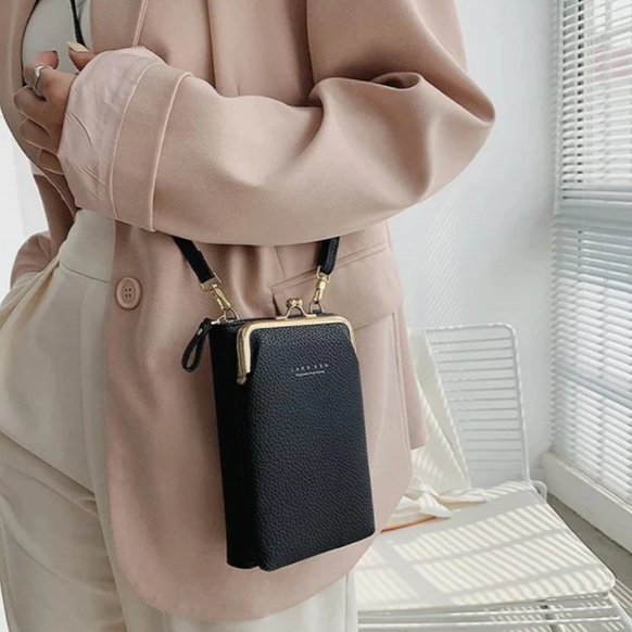 Crossbody Phone Bag Leather Phone Purse with Card Slots Shoulder Chain Strap Cosmetic Bag