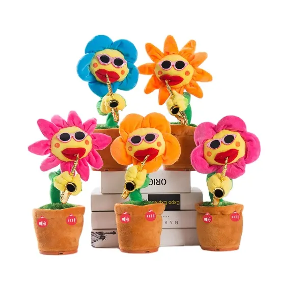 120 Lagu Saksofon Bernyanyi dan Menari Bunga Mempesona Bunga Matahari Lembut Boneka Mainan Mewah