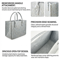 Sac fourre-tout en feutre multifonctionnel, portable, grande capacité, géométrique, personnalisable, pochette de rangement, voyage, tendance, durable